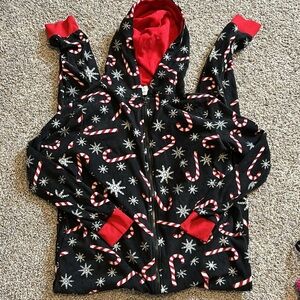 Bottoms out 1983 candy cane snowflake onesie